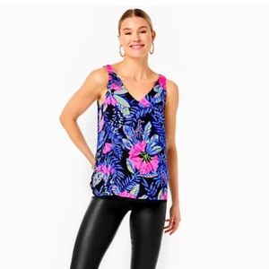 Lilly Pulitzer Florin in Onyx Earned Stripes sz M reversible